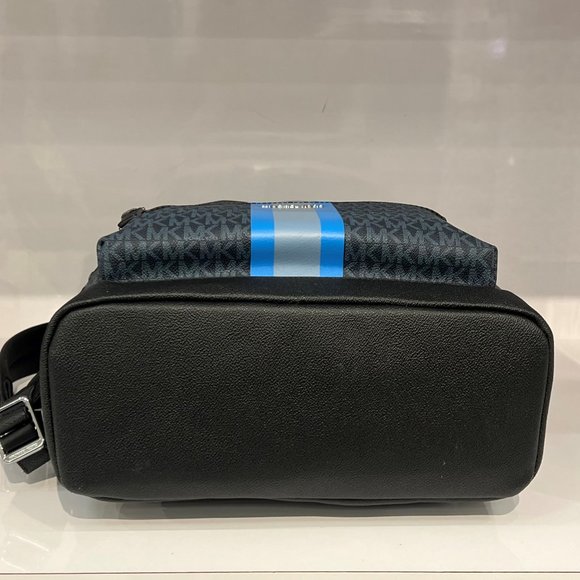 Michael Kors Men's Cooper Large Backpack Center Stripe MK Blue Multi - Picture 5 of 8